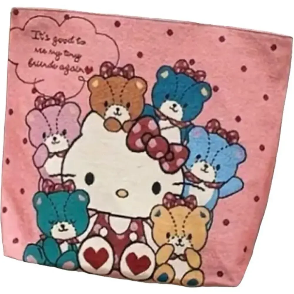 Sanrio Hello Kitty & Teddy Bears Large Zip Canvas Tote Bag